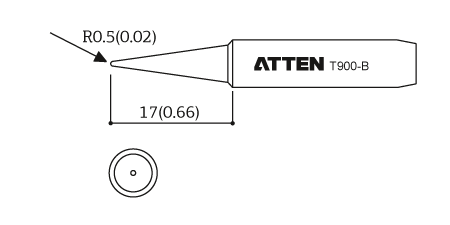 Жало паяльное T900-B ATTEN