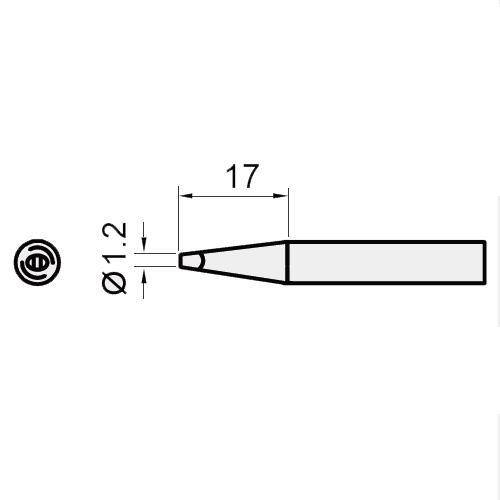 Жало паяльное 5SI-216N-1.2D, клиновидное 1.2мм Pro'skit