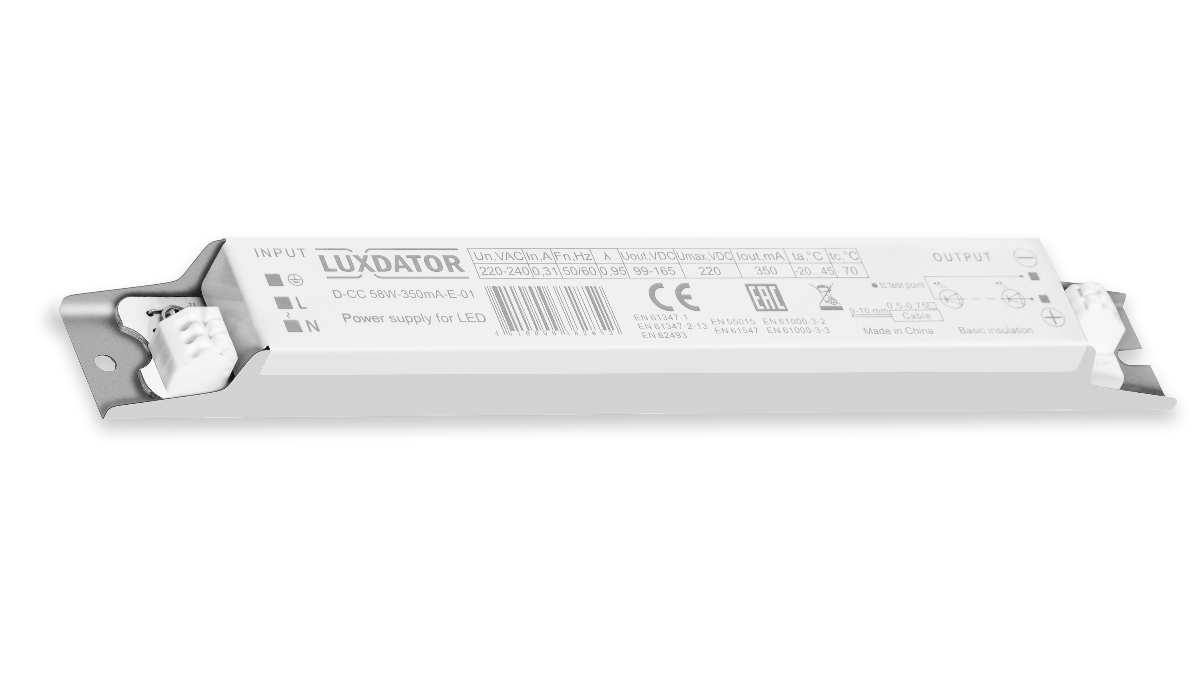 Блок питания D-CC 58W-350mA-E-01