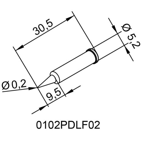 Жало паяльное 102PDLF02 для i-Tool Ersa