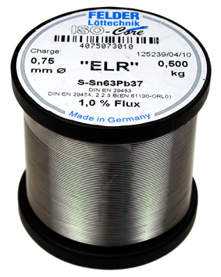 Припой Sn63Pb37 ELR:1% 0,75мм 500гр