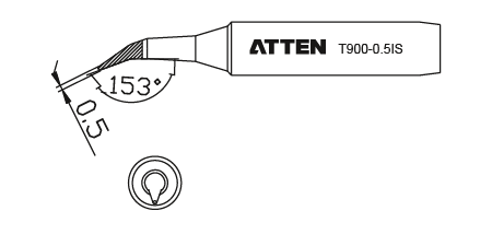 Жало паяльное T900-0.5IS ATTEN