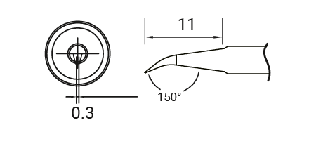 Картридж-наконечник T50-0.3IS для GT-Y050 ATTEN