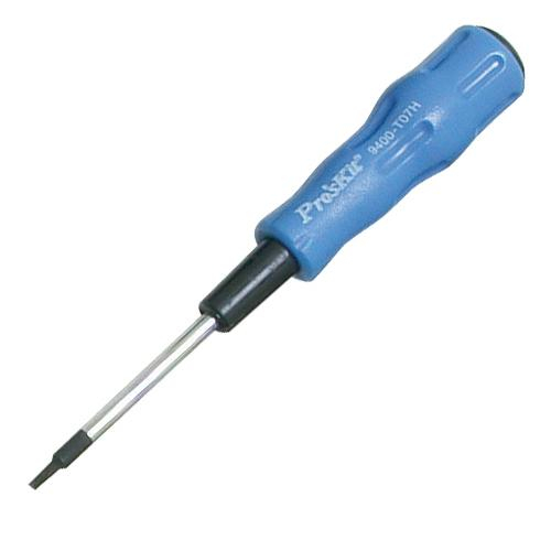 Отвертка Torx 89400-T07H, звезда с отверстием Т07Hх50мм, длина 135мм, Pro'sKit