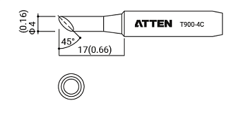 Жало паяльное T900-4C ATTEN