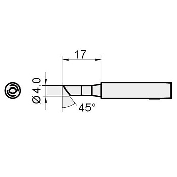 Жало паяльное 5SI-216N-B, конус 0.5мм Pro'skit