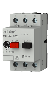 Автоматический выключатель защиты двигателя MS25-0,25 Iskra