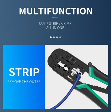 Клещи для обжима CP-376TR универсальные, Pro'skit