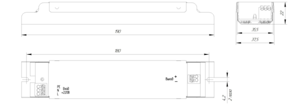 Блок питания СТС 50-1000-50-1-М-Б IP20 001.04