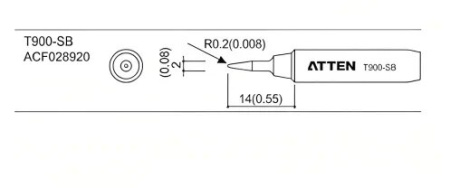Жало паяльное T900-SB ATTEN
