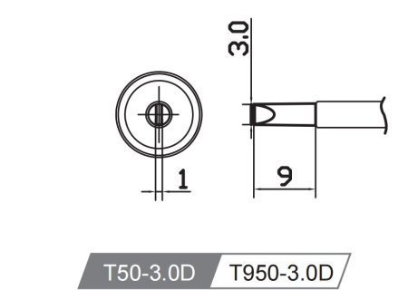 Картридж-наконечник T50-3.0D для GT-Y050 ATTEN