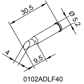 Жало паяльное 0102ADLF40 DJE
