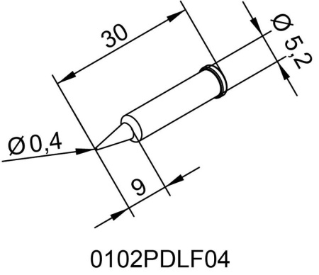 Жало паяльное 102PDLF04 для i-Tool Ersa