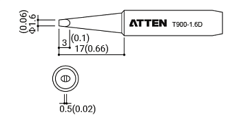 Жало паяльное T900-1.6D ATTEN