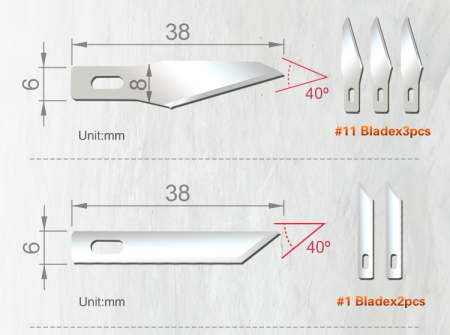 Нож-скальпель PD-398 с набором лезвий, Pro'skit