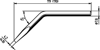 Жало паяльное 082JD для A 80 S Ersa