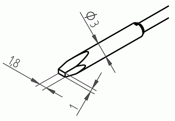 Насадки 462CDLF018 для Chip Tool VARIO, пара, Ersa
