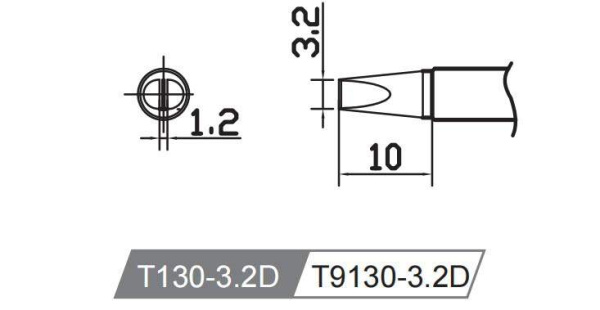 Картридж-наконечник T9130-3.2D для Y9130 ATTEN
