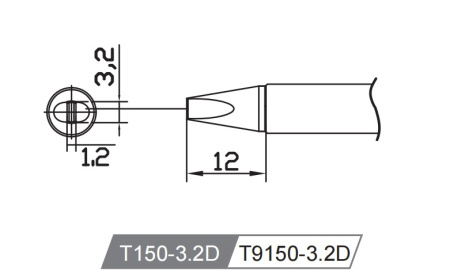 Картридж-наконечник T150-3.2D для GT-Y150 ATTEN