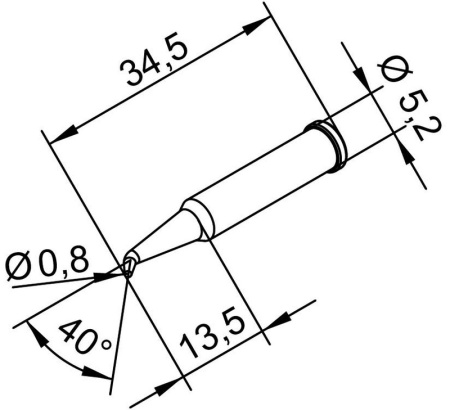 Жало паяльное 102PDLF08L для i-Tool Ersa