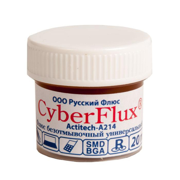 Флюс паяльный А-214 Actitech баночка 20мл RUSFLUX