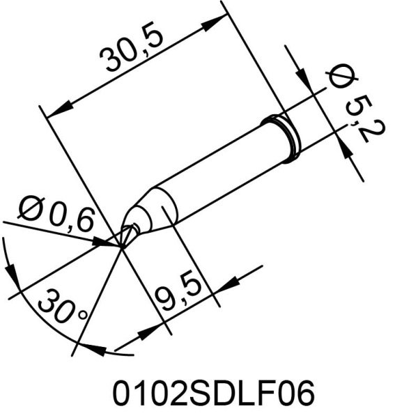 Жало паяльное 102SDLF06L для i-Tool Ersa