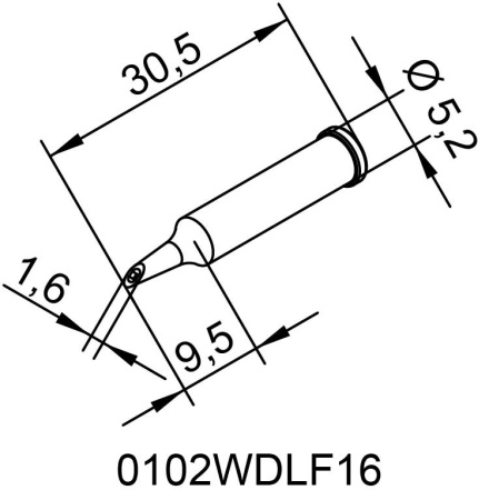 Жало паяльное 102WDLF16 для i-Tool Ersa