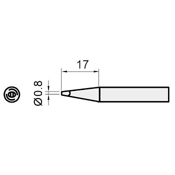 Жало паяльное 5SI-216N-0.8D Pro'skit
