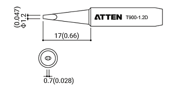 Жало паяльное T900-1.2D ATTEN