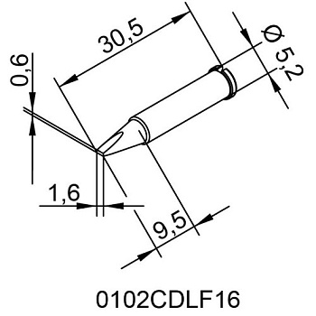Жало паяльное d0102CDLF16 DJE
