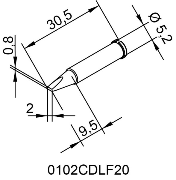 Жало паяльное 102CDLF20 для i-Tool Ersa