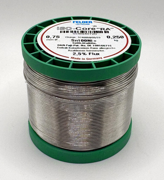Припой Sn99,3Cu0,7NiGe RA:2,5% 0,75мм 250гр