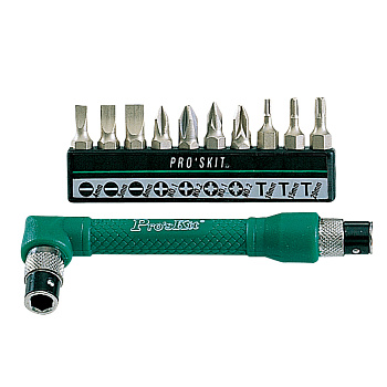 Отвертка двухсторонняя 1K-212 с набором насадок 10шт