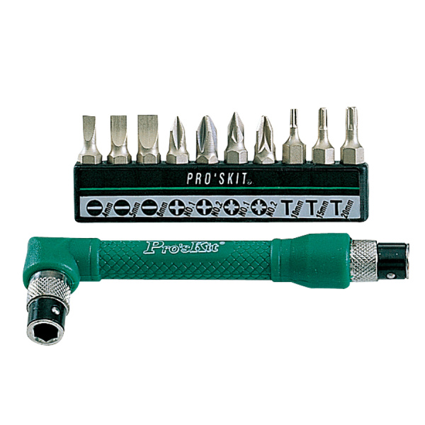 Отвертка двухсторонняя 1K-212 с набором насадок 10шт