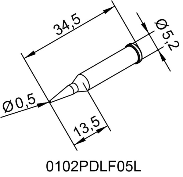 Жало паяльное 102PDLF05L для i-Tool Ersa