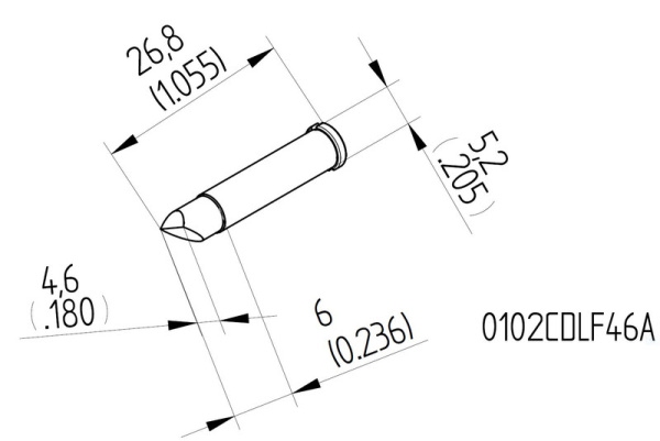 Жало паяльное 0102CDLF46A для  i-Tool Ersa