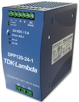 DPP120-24-1 AC/DC Блок питания на DIN-рейку, 24В/120 Вт, TDK-Lambda