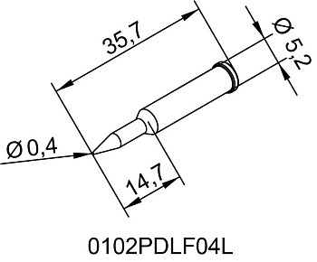 Жало паяльное d0102PDLF04L DJE
