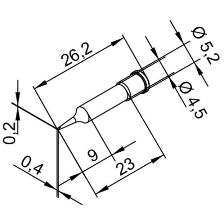 Жало паяльное 102CDLF04 для i-Tool Ersa