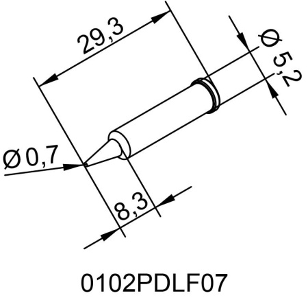 Жало паяльное 102PDLF07 для i-Tool Ersa