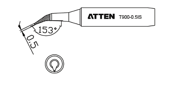 Жало паяльное T900-0.5IS ATTEN