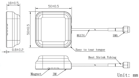 GNSS антенна активная JCA236S-300-01S-C-L5 Jinchang
