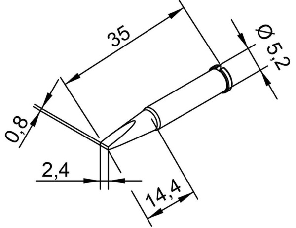 Жало паяльное d0102CDLF24L DJE