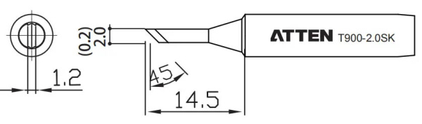 Жало паяльное T900-2.0SK ATTEN
