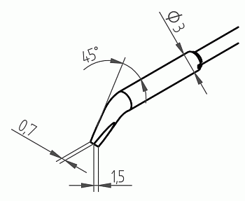 Насадки 462MDLF015 для Chip Tool VARIO, пара, Ersa