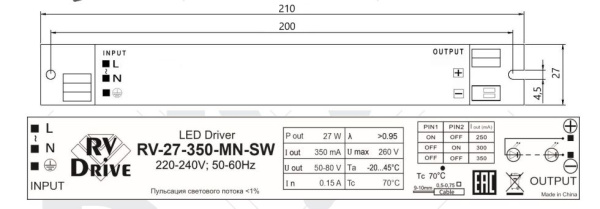 Блок питания RV-27-350-MN-SW RV-Drive