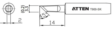 Жало паяльное T900-SK ATTEN