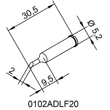 Жало паяльное d0102ADLF20 DJE