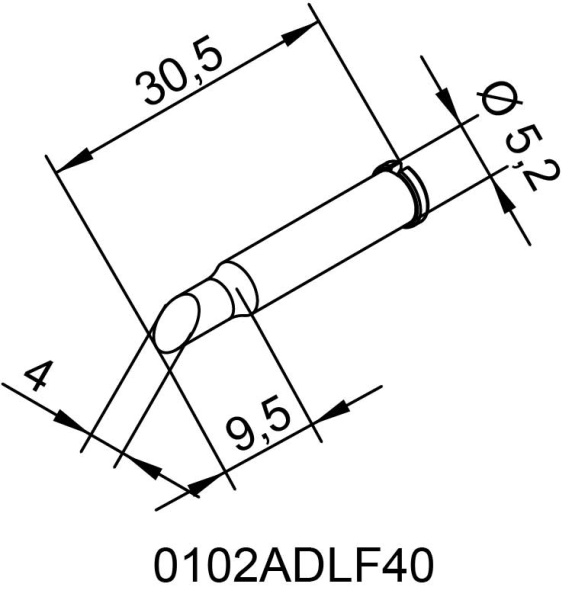 Жало паяльное 102ADLF40 для i-Tool