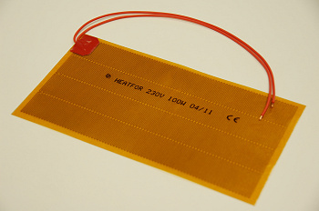 Нагреватель KKA 12V 25W 83x70mm L350 клейкий слой, полиимидный